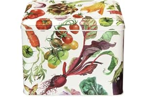 Elite Gift Boxes Emma Bridgewater - Dig the Garden Extra Large Caddy Large Hinged Tin Caddy 187 x 127 x 139 mm