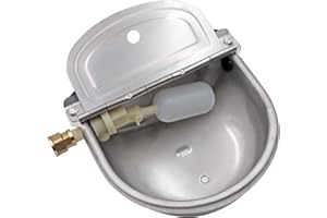 MASXIRCH Automatic Dog Water Bowl, Animal Waterer Livestock Drinking Water Dispenser with Drain Plug and Connector Stainless Steel Cattle Water Trough for Horses Dogs Goat Pig