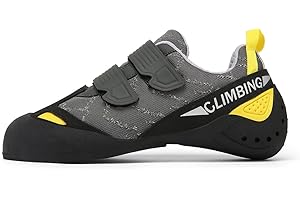 DAMANDO Mens Wall Climbing Shoes, Non-Slip Bouldering Sport Shoes Breathable Rock Climbing Shoes for Adult Kids