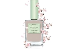 NATURABLOOM Breathable Light Pink Nail Polish - Premium Quick Dry Light Pink Nude Nail Varnish - Halal, Vegan & Organic, Moon Dust