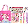 KOBBET® Unicorn Theme Return Gift for Girls with Bag for Birthday Stationery Party Favor Return Gift for Kids Return Gift Bag with School Stationery Pouch Pencil Diary Eraser Scale (Unicorn, 005)