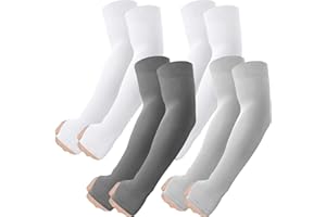 fuinloth Manicotti con foro per pollice Braccia per Uomo e Donna, Ideali per Sportivi Padel Basket Pallavolo