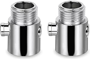 Buysow Valvola Deviatrice G1/2”, 2 Pezzi Soffione Doccia A Risparmio Idrico, Valvola di Arresto Soffione Doccia con Processo, Risparmio Idrico Applicabile a Cucina o Bagno