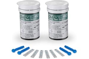 KTEEXR Diabetes Test Strips Blood Glucose Test Strips x 50 and Diabetes Lancets x 50,Blood Suger Test Strips for UK Diabetics - in mmol/L (Compatible with Exactive EQ Impulse)