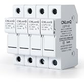 Jadeshay Fuse Holder, 4pcs Fuse Holder Base Fuse Holder 32A DC1000V RT18-32, DIN Rail Mount for 10 x 38 mm Solar Photovoltaic