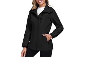 UMIPUBO Mujer Chaqueta Impermeable Chubasquero Cortavientos Exteriores Lluvia Abrigo Ligero Transpirable Deportiva Primavera Otoño Capucha Impermeável Senderismo Vientos Cazadora