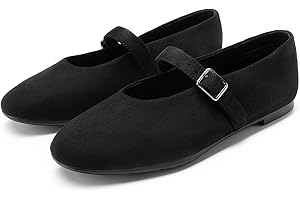 DREAM PAIRS Mary Jane Ballerine con Punta Tonda da Donna Eleganti Comode e Casual Slip-on Scarpe con Fibbia