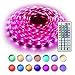 Produktbild RaThun LED Strip Streifen Beleuchtung 10M 32.8 Ft 5050 RGB 300 LED Flexible Farbe wechselnden Komplettpaket mit 44 Tasten IR-Fernbedienung, Kontrollbox, 12V 5A Netzteil für Heim Dekorative