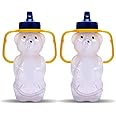 TalkTools Honey Bear Straw Cup for Babies - BPA-Free, Food-Grade Therapy Sippy Bottles for Speech and Feeding Training - Leak-Proof, Licensed Speech Pathologist (2 Pack, 7, Ounce)