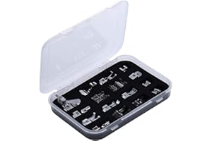 ANCLLO Kit de prensatelas para máquina de coser profesional, 16 piezas, multifunción, accesorios de repuesto para vástago bajo, Brother, Singer, Janome, Viking, Toyota, Simplicity, Kenmore