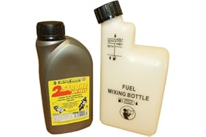 ROCWOOD 500 ML Of 2 Stroke Oil & Fuel Petrol Mixing Bottle For Chainsaw 25:1 40:1 50:1