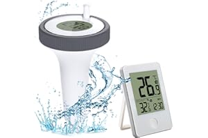 YABOUND Wireless Floating Pool Thermometer, Digital Bath Thermometer, Floating Water Thermometer, Water Temperature Thermometer with LCD Display for Swimming Pool Bath Water Hot Tub Spa Pond