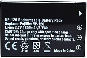 Amsahr Digital Replacement Camera and Camcorder Battery for Fujifilm NP-120, FinePix: M603