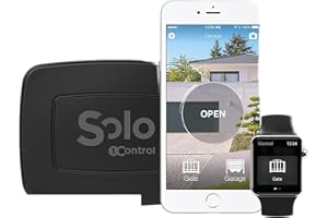 1CONTROL 2 Solo 2ª Gen, Apricancello Bluetooth Senza Fili per Telefono/Smartphone per Aprire Porte Garage Controllati da Telecomando, x 4 Cancelli e Fino a 10 Utenti, Nero