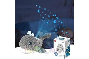 SHENGOU baby einschlafhilfe kuscheltier mit licht,Einschlafhilfe Babys Musik und Licht,schlafbegleiter baby,schlafbegleiter kinder,Einschlafhilfe Baby (Wal)