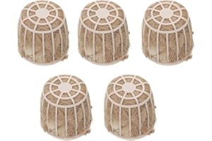 ELCHUIABY Lot de 5 supports de nidification en coton et jute pour pinsons, canaris, perruches 7 x 7,2 cm