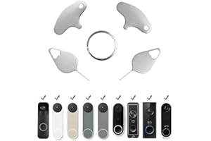 TEKCAM Lot de 4 clés de démontage de sonnette - Outil de retrait de goupille de rechange compatible avec la sonnette vidéo Blink Eufy Nest Arlo - Outil d'ouverture de sonnette de sécurité