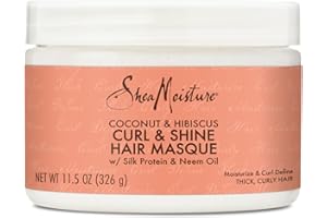 SHEA MOISTURE Moisture Coconut and Hibiscus Curl and Shine Hair Masque for Unisex 12 oz Masque
