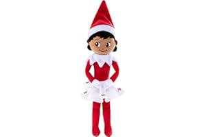 THE ELF ON THE SHELF Lutin Farceur de Noel Fille Noir | Noel Elf on The Shelf Snuggler Peluche Accessoire
