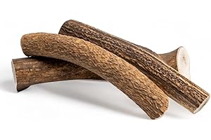 DILECTI Asta de Ciervo para Perros - Asta de Ciervo para Perros Elaborada con Asta de Ciervo Roja Natural y Cuidadosamente Seleccionada, Rica en Proteínas y Minerales. - Enteras M (Paquete de 3)