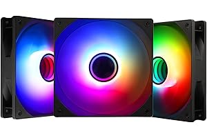 Thermalright TL-C12B-S V3 Ventola CPU da 120 mm ARGB, connettore PWM a 4 poli, silenziosa ventola per computer con cuscinetto S-FDB, ventola da scrivania con effetto luce a specchio ARGB (3 ventole)