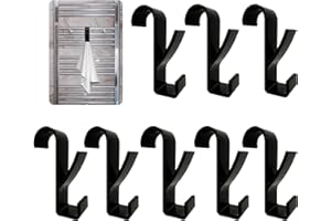 GEFIRE 8 Pezzi Ganci Termoarredo Bagno Ganci per Termoarredo Bagno Appendino per Termoarredo Appendi Asciugamani Bagno per Tutti I Radiatori Standard (Nero)