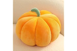 HOVOTO Halloween Pumpkin Throw Pillow, Stuffed Pumpkin Plush Toys, Pumpkin Throw Pillow Cushion Pumpkin Decorative Sofa Cushion for Thanksgiving, Car, Bedroom, Sofa, orange, 20cm