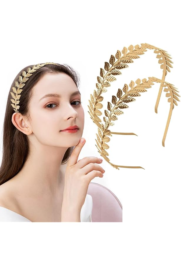 ZOONAI 2er Set Metall-Stirnbänder Für Damen – Gold & Silber, Für Hochzeit, Party, Brautschmuck
