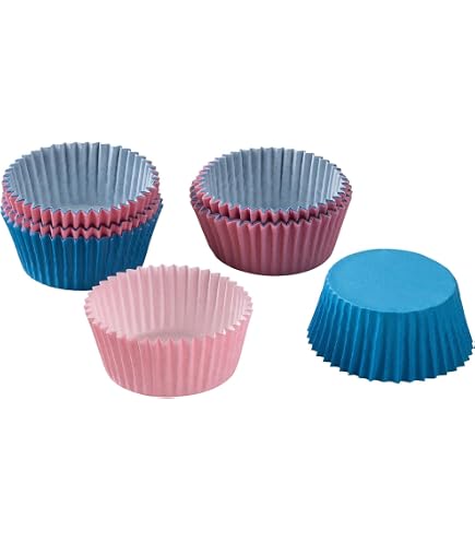 Caissettes Muffins Gcardist 300 Pièces - Mini Cupcakes Bleu 21x31mm | Qualité Alimentaire Four Micro-ondes