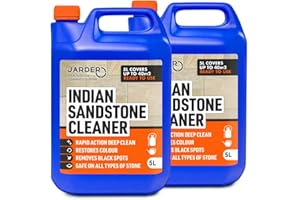 Jarder Indian Sandstone Cleaner 10L – Removes Dirt, Grime, Algae, Mould, and Black Spots, Restores Colour, Safe on All Stone Types