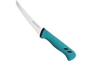 YOUSUNLONG Coltello per disossare curvo 6"(152mm) - Lama in acciaio al molibdeno ad alto tenore di carbonio - Coltello per disossare la cucina del macellaio - Impugnatura ergonomica e antiscivolo