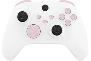 eXtremeRate Replacement Buttons for Xbox Series X & S Controller, Cherry Blossoms Pink Custom Repair Kit Bumpers Trigers Dpad ABXY Start Back Sync Share Keys Parts for Xbox Core Wireless Controller