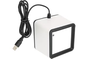 ANNADUE Skaner Kodów Kreskowych 1D 2D QR, Wielokierunkowy Skaner Kodów Kreskowych na Biurko, Automatyczny Czytnik Kodów Kreskowych Bez Użycia Rąk, dla Supermarketów, Biblioteki, Sklepu Detalicznego