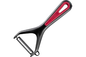 Westmark Couteau à Julienne Westmark, éplucheur de Légumes, Gallant, Lame en acier inoxydable grossièrement dentelée et emporte-pièce, noir/rouge, 290522E1