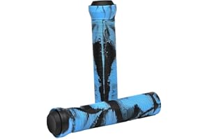 Team Dogz Mixed PU Soft Rubber Flangeless Handlebar Grips For Stunt Scooters, Bikes, MTB, BMX etc With Bung Ends. Long 150mm with 22mm Internal Diameter For Standard & Oversized Bars