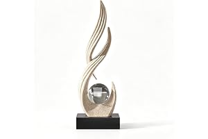 HSYTEK skulptur dekoration för vardagsrum, matsal, kontor, 20,5 x 14,5 cm