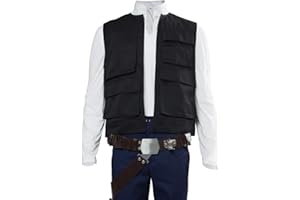 COSPLAYSKY Men's Halloween Vest for Han Solo Costume Belt Compatible Droid Caller Canister
