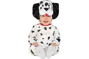 Generique - Hunde-Kostüm Dalmatiner für Baby Kleinkinder weiss-schwarz gepunktet