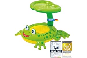 ALL KIDS UNITED Bouée de natation pour bébé - Avec toit anti-UV - Grenouille