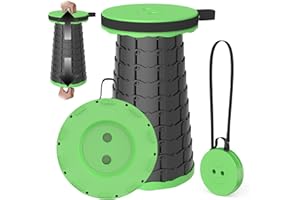 PLOGGING 2025 Taburete Plegable Portátil, Taburete Telescópico Ligero y Duradero para Actividades al Aire Libre como Viajes, Pesca, Senderismo y Camping MAX Cargando 200 kg con Carabinero