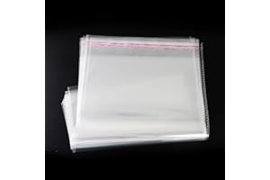 Lyaor 50 Pezzi Sacchetti di Cellophane Trasparente Formato A4 22x31cm Sacchetto di Plastica Sigillato Autoadesivi OPP Plastica Sacchetti Imballaggio Trasparenti per Sapone Maglietta Fumetti Rivista