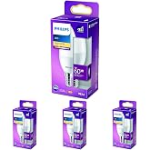 Philips LED 60W B38 E14 Mum Tipi Sarı Işık Dim Edilmez Ampul 4l&uuml; paket
