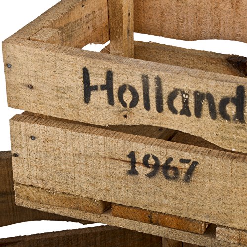Holzkisten 3er Set Holland 67 Motiv Vintage-Used Design braun Weinkisten Landhaus Kolonial - 4
