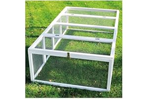BB LOISIR Clapier Lapins Rabbit Run Exterieur- Cage Mobile -Couleur Blanc