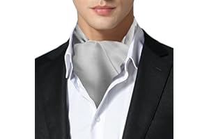 Remo Sartori - Foulard Uomo Ascot Doppia Pala In Pura Seta Tinta Unita, Made In Italy