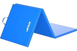 AJX PUSH THE LIMITS AJX Tri Folding Yoga Mat | Non-Slip Eva Foam, Pink/Blue/Black/Purple/Yellow | Gymnastics Tumbling Mat