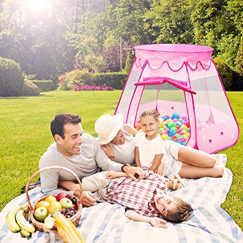 Sand's Clover, Children Play Tent, kids Pop Up Tent, Easy Folding Tent House, Indoor or Outdoor Garden Toy, Wendy House Playhouse Game House Baby Beach Sun Tent (Red) Sand's Clover, Children Play Tent, kids Pop Up Tent, Easy Folding Tent House, Indoor or Outdoor Garden Toy, Wendy House Playhouse Game House Baby Beach Sun Tent (Red)