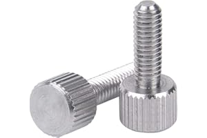 Yudesun 5-15Pz Ferramenta Elementi di Fissaggio Piatti Testa Zigrinata Viti a Mano Acciaio Inossidabile Bullone Strumento di Riparazione Accessorio Rotondo Testa Singola Vite M2-M6