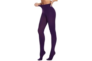 CozyWow Collants semi-opaques 80D couleur unie pour femmes