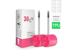 CYCLAMI Tubi per bicicletta da 36 g, 700 x 18/23/25/28/30/32C, 45 mm/60 mm/80 mm, confezione da 2